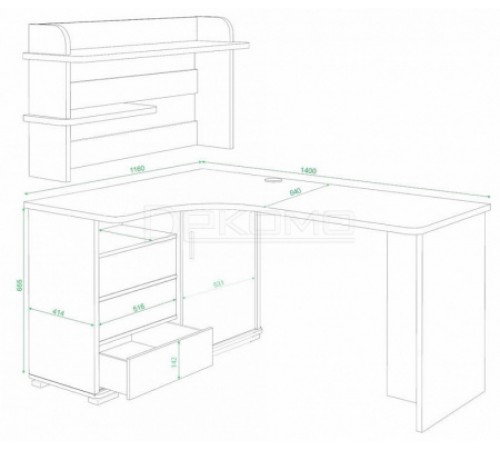 Стол компьютерный Домино СР-145