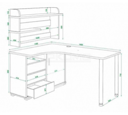 Стол компьютерный Домино СР-145М