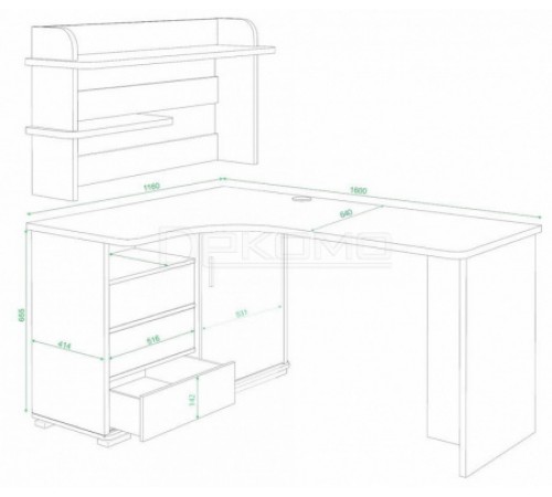 Стол компьютерный Домино СР-165