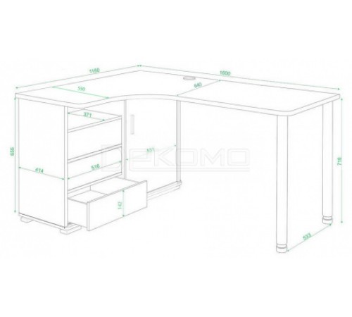 Стол письменный Домино СР-165СМ