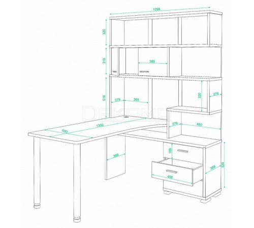 Стол компьютерный Домино СР-420/130