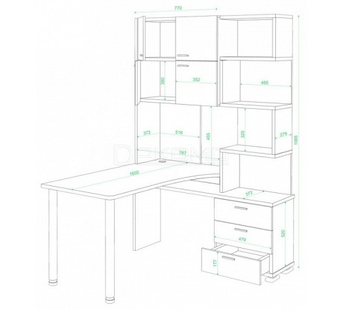 Стол компьютерный Домино СР-500М/160