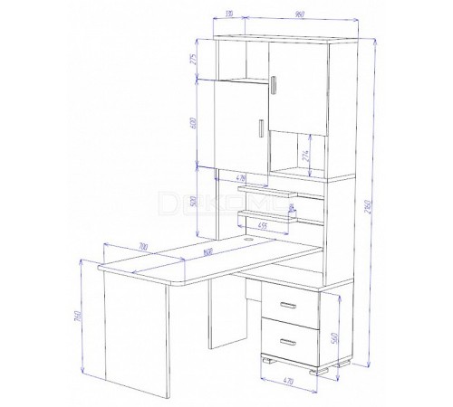 Стол компьютерный Домино СР-720/160