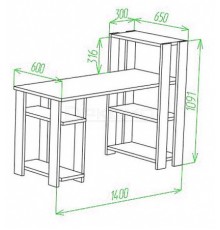 Стол компьютерный Slim СТН-110/140