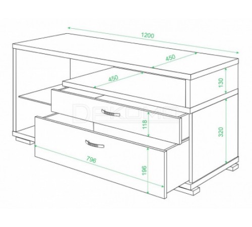 Тумба под ТВ Домино нельсон ТК-10М
