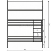 Кровать двухъярусная Р429.1