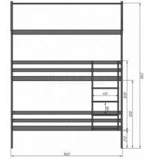 Кровать двухъярусная Р429.1