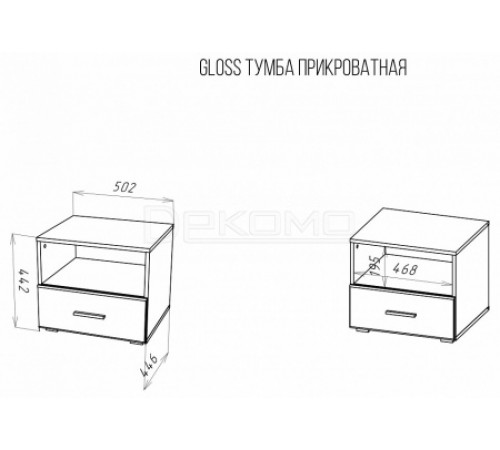 Тумбочка Gloss