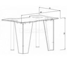 Стол письменный КЛ №9.1