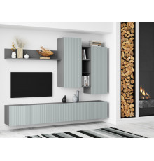 Гостиная МК СТИЛЬ Сканди Серый шифер / Грин грей софт Серый шифер / Грин грей софт