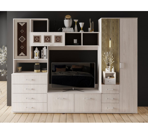 Гостиная BTS Белла Белый ясень Белый ясень