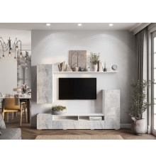 Гостиная Мебелони Астория Белый / Цемент светлый Белый / Цемент светлый
