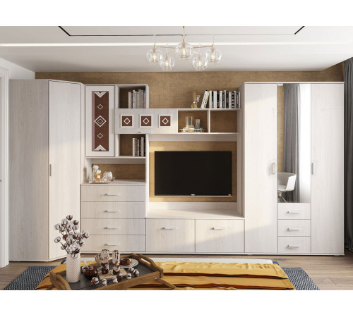 Гостиная BTS Белла Белый ясень Белый ясень