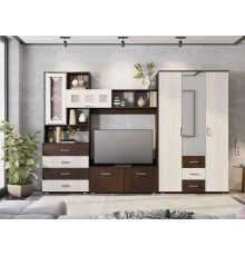 Гостиная BTS Белла Венге / Ясень белый Венге / Ясень белый