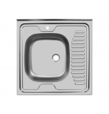 Мойка Юкинокс Стандарт 600х600 матовая Матовая нержавеющая сталь Левая Нет