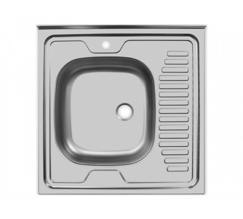 Мойка Юкинокс Стандарт 600х600 матовая Матовая нержавеющая сталь Левая Нет