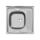 Мойка Юкинокс Стандарт 600х600 матовая Матовая нержавеющая сталь Левая Нет