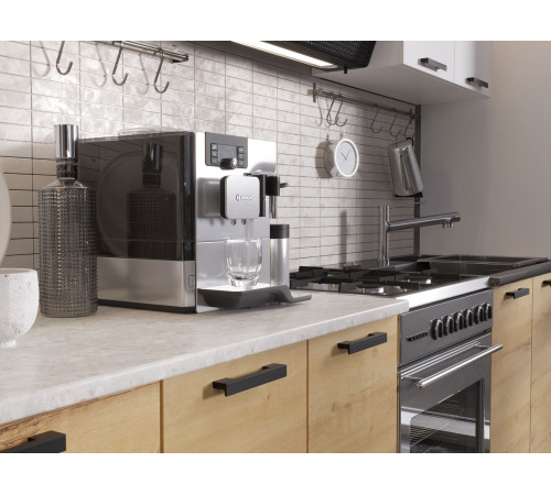 Кухонный гарнитур Эра Хозяюшка Белый гладкий / Дуб Вотан / столешница Калаката 240 см