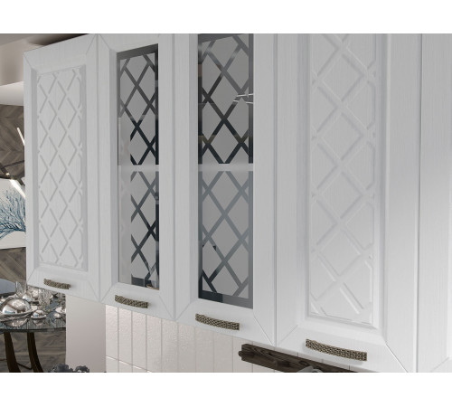 Кухонный гарнитур Эра Агава 160 см корпус Белый / Акация белая / столешница Калаката корпус Белый / Акация белая / столешница Калаката