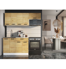 Кухонный гарнитур Эра Хозяюшка Дуб Вотан / столешница Калаката 180 см