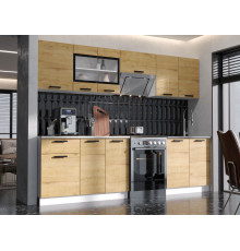 Кухонный гарнитур Эра Хозяюшка Дуб Вотан / столешница Калаката 240 см