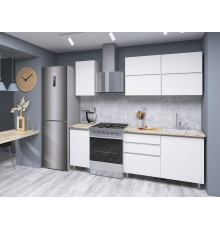 Кухонный гарнитур СВ-Мебель Токио Белый текстурный / Дуб Сонома 160 см