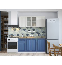 Кухонный гарнитур Эра Хозяюшка Акация белая / Деним Без антресольного шкафа