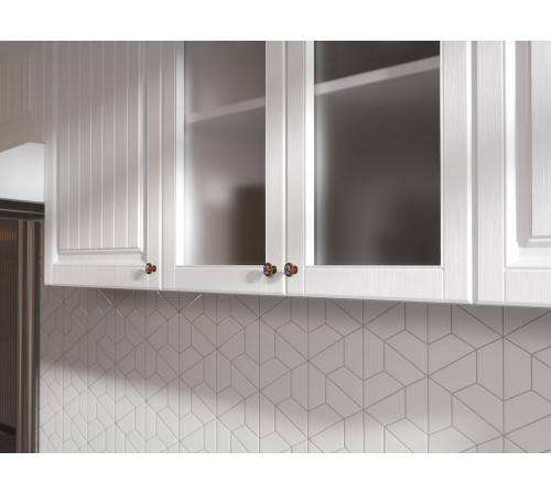 Кухонный гарнитур Эра Хозяюшка Акация белая / Деним Без антресольного шкафа