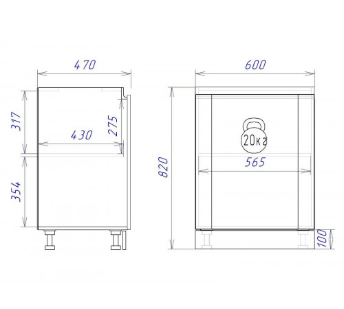 Кухонный гарнитур СБК Сити 445 см Дуб Галифакс / Черный Дуб Галифакс / Черный