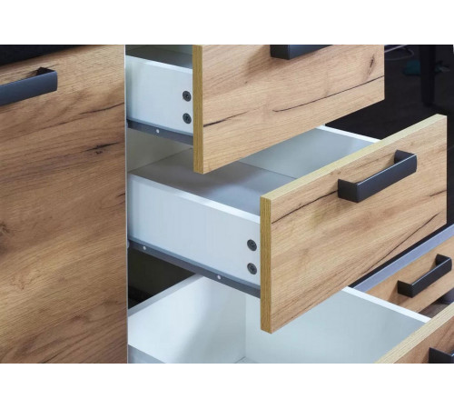 Кухонный гарнитур BTS Крафт 200 см Белый / Крафт / столешница Черный янтарь Белый / Крафт / столешница Черный янтарь