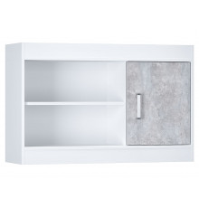 Детская полка Мебелони Паскаль Белый / Цемент светлый Белый / Цемент светлый