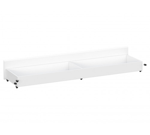 Односпальная кровать СВ-Мебель Тайлер Белый текстурный С двумя выкатными ящиками 90х200 см