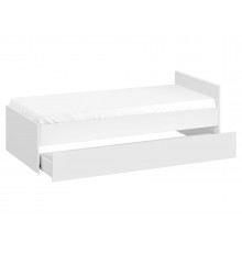 Односпальная кровать СВ-Мебель Тайлер Белый текстурный С одним выкатным ящиком 90х200 см