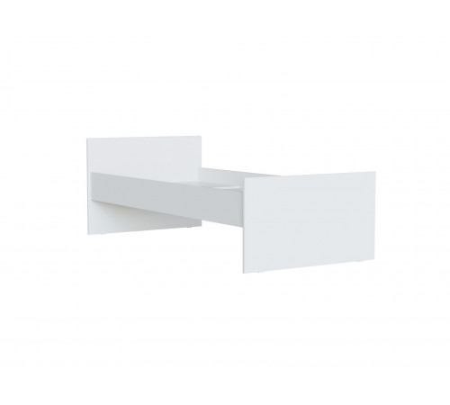 Односпальная кровать СВ-Мебель Тайлер Белый текстурный Без выкатной секции и ящиков 90х200 см