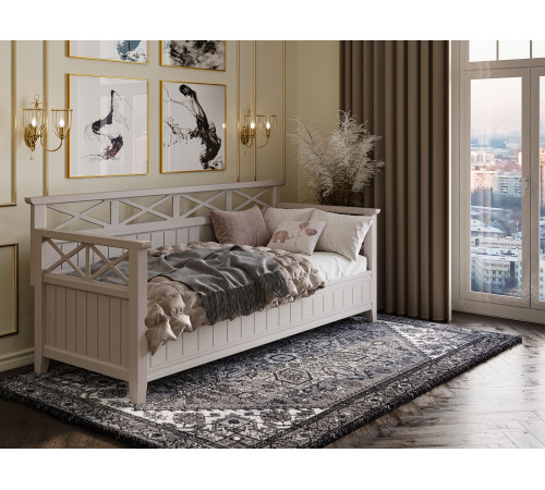 Односпальная кровать Правила мебели Дакота Льняной Льняной 80х200 см