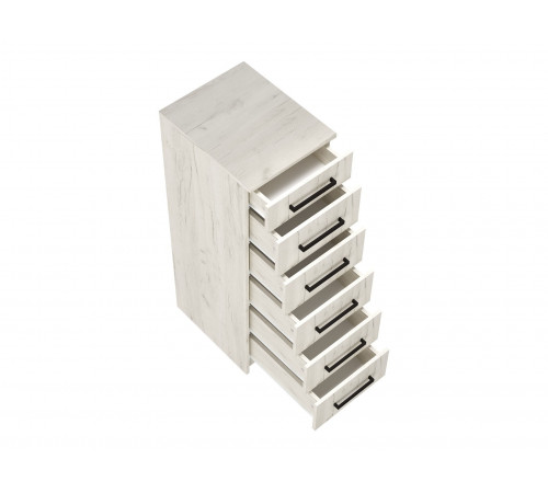 Комод BTS Фиеста 6 ящиков Дуб Крафт белый Дуб Крафт белый