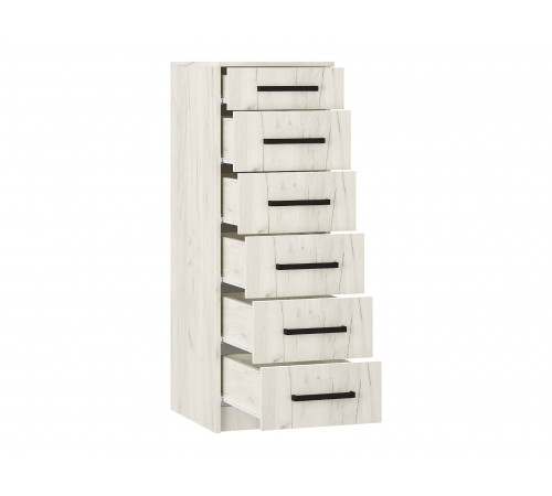 Комод BTS Фиеста 6 ящиков Дуб Крафт белый Дуб Крафт белый