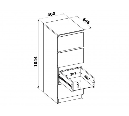 Комод Сокол Вайт 4 Белый Белый