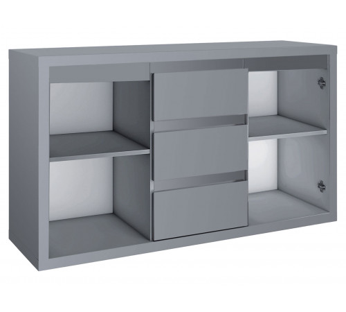 Комод Правила мебели Норд Серый глянец Серый глянец