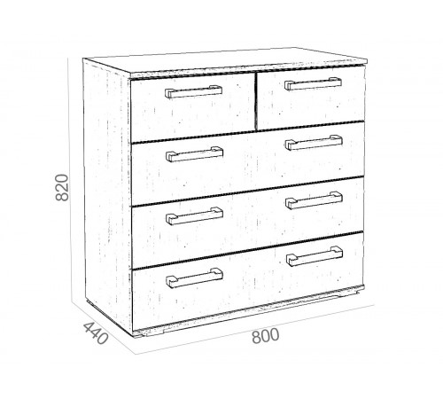 Комод BTS Оптима Венге / Лоредо Венге / Лоредо