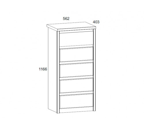 Комод Анрэкс Джаз Каштан Найроби / Оникс Каштан Найроби / Оникс