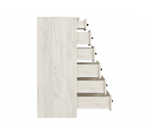 Комод BTS Фиеста 6 ящиков Дуб Крафт белый Дуб Крафт белый