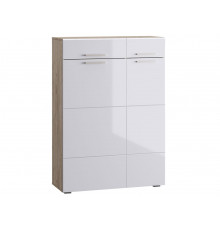 Комод Моби Лайн Дуб Крафт серый / Белый глянец Дуб Крафт серый / Белый глянец