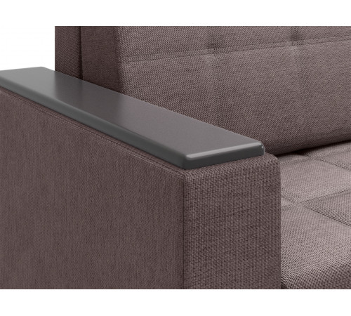 Прямой диван Правила мебели Атланта Шоколад, рогожка Шоколад, рогожка