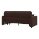Прямой диван Первый Мебельный Морти Коричневый, велюр С ящиком
