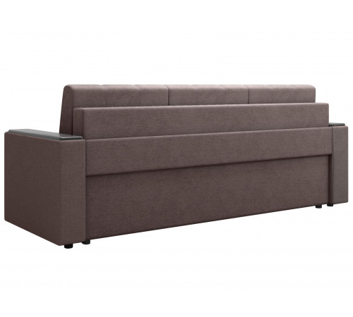 Прямой диван Правила мебели Атланта Шоколад, рогожка Шоколад, рогожка