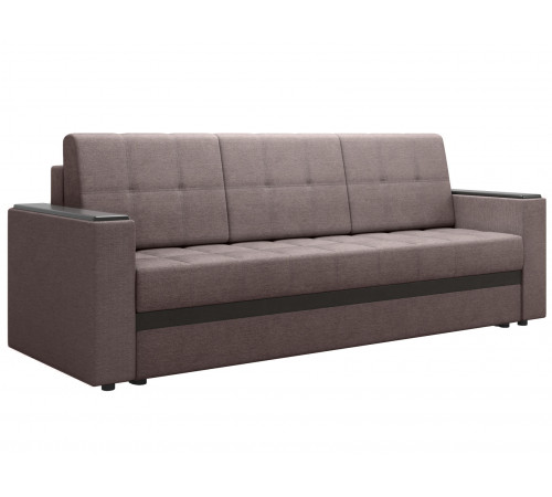 Прямой диван Правила мебели Атланта Шоколад, рогожка Шоколад, рогожка