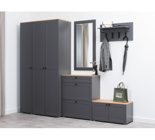 Настенная вешалка Моби Остин Серый графит Серый графит