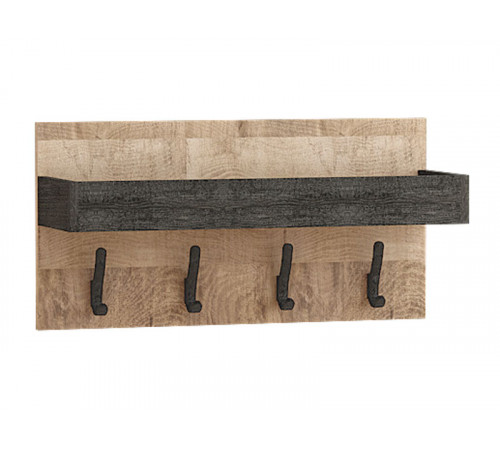 Настенная вешалка Моби Трувор 15.04 Дуб Гранж песочный / Интра Дуб Гранж песочный / Интра
