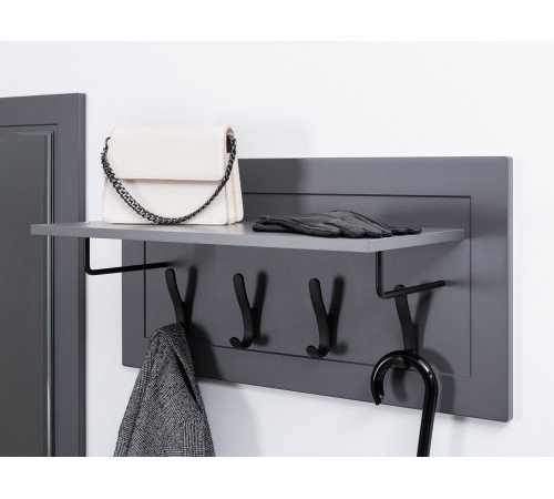 Настенная вешалка Моби Остин Серый графит Серый графит